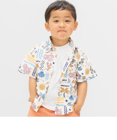 【セットアップ可】【水陸両用】総ガラ半袖シャツ