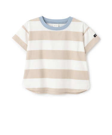 【WEB限定カラーあり/食品防汚】ボーダー半袖Tシャツ