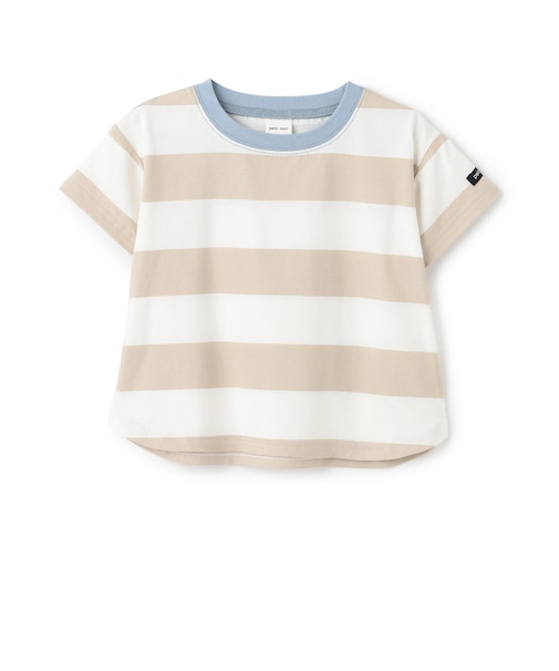 【WEB限定カラーあり/食品防汚】ボーダー半袖Tシャツ