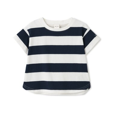 【WEB限定カラーあり/食品防汚】ボーダー半袖Tシャツ