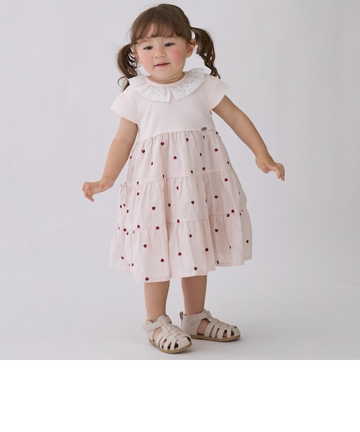 【リンク】ハート刺しゅうドッキングワンピース