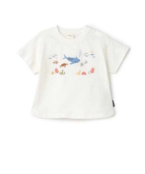 【接触冷感】海の生き物刺しゅうTシャツ