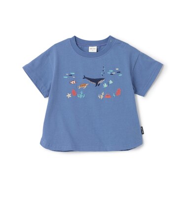 【接触冷感】海の生き物刺しゅうTシャツ