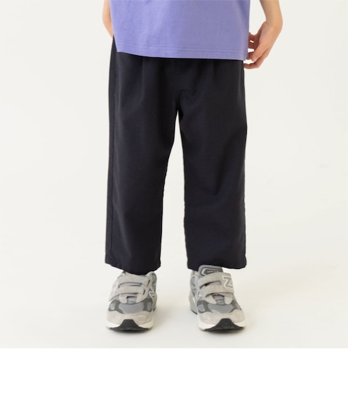 タック入り８分丈クロップドパンツ