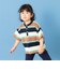 鹿の子ボーダーヘンリービック半袖ポロ
