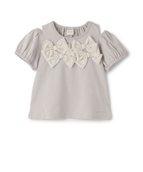 リボンオフショルTシャツ