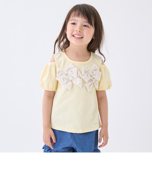 リボンオフショルTシャツ