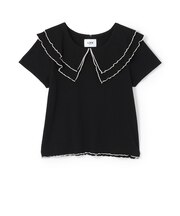 【接触冷感/リンク】メロー衿Tシャツ