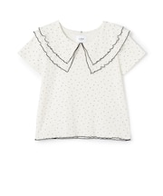 【接触冷感/親子リンク】メロー衿Tシャツ