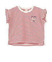 【プティプラ】アルファベット袖フリルTシャツ