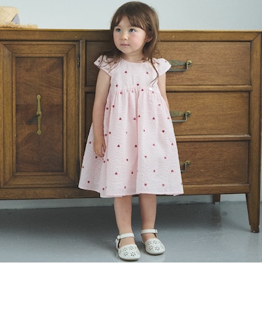 ハート刺しゅうワンピース