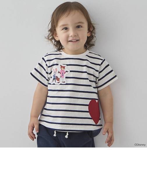 【ズートピア】【接触冷感】ハートアップリケTシャツ