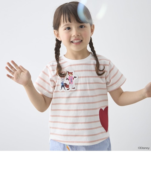 【ズートピア】【接触冷感】ハートアップリケTシャツ