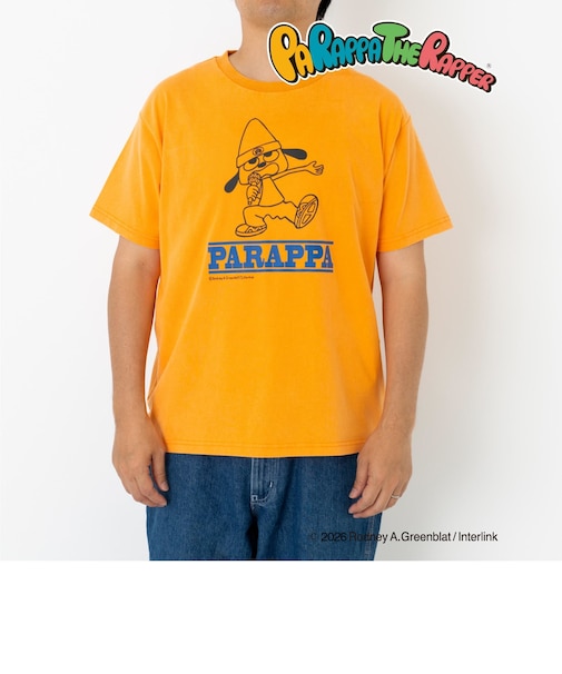 【親子リンク】【パラッパラッパー】【DAD】カラーワイド配色ロゴ半袖Tシャツ