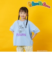 【パラッパラッパー】カラーワイド配色ロゴ半袖Tシャツ