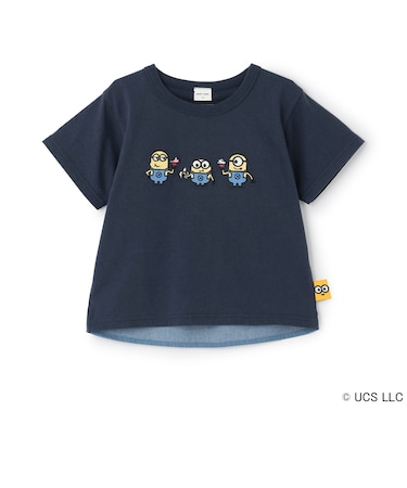 【ミニオン】布帛切り替え半袖Tシャツ