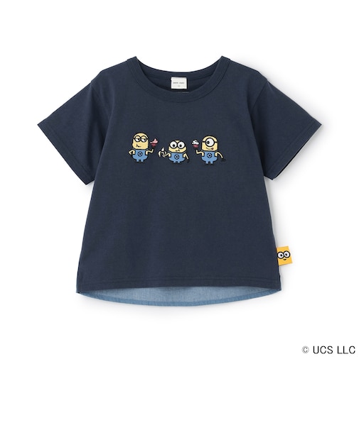 【ミニオン】布帛切り替え半袖Tシャツ