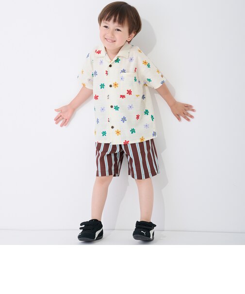 【リンク】綿レーヨン総柄ハーフパンツ