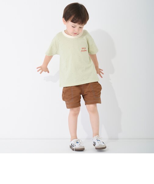 綿レーヨン布帛ショートパンツ