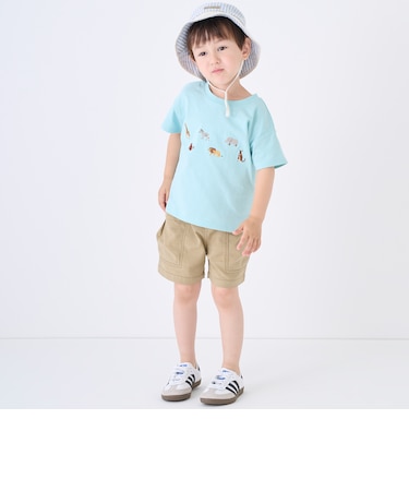 綿レーヨン布帛ショートパンツ
