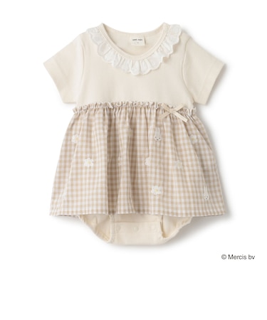 【miffy】お花刺しゅうロンパース
