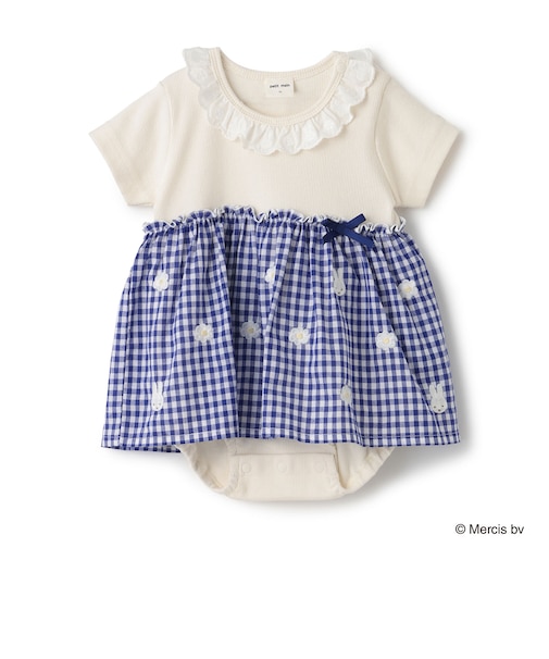 【miffy】お花刺しゅうロンパース