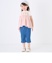 【接触冷感】7分丈ハートカットワークパンツ