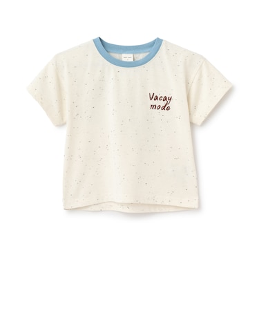 【接触冷感】ネップグラフィック半袖Tシャツ