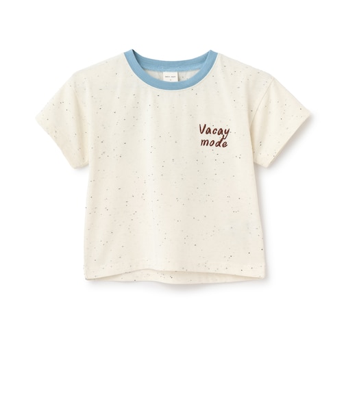 【接触冷感】ネップグラフィック半袖Tシャツ