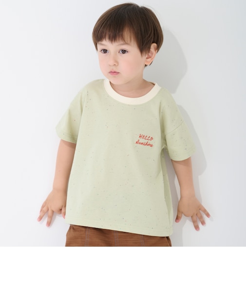 【接触冷感】ネップグラフィック半袖Tシャツ