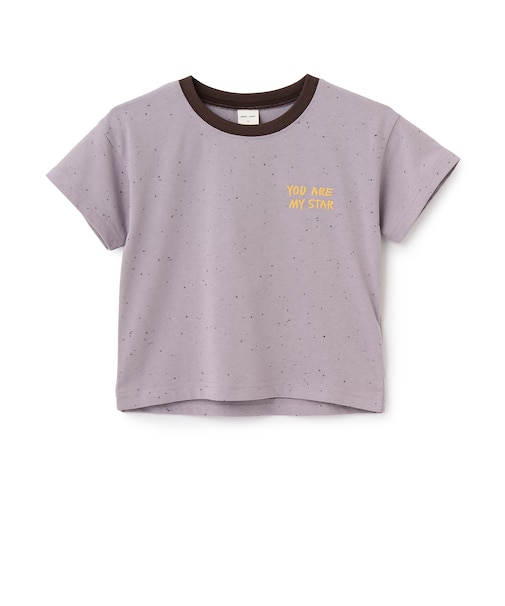 【接触冷感】ネップグラフィック半袖Tシャツ
