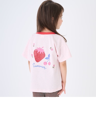 【接触冷感】ネップグラフィック半袖Tシャツ