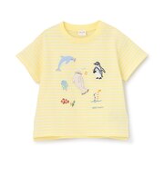 【接触冷感】海のいきものアップリケ半袖Tシャツ