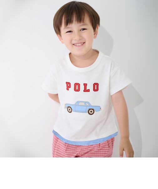 【POLO BCS】アップリケ半袖Tシャツ
