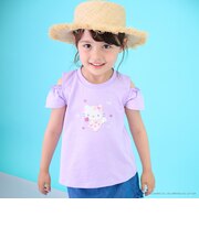 【サンリオキャラクターズ/冷感】肩あきグラフィック半袖Tシャツ