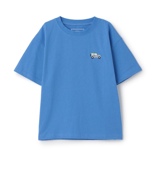 【綿100%】【365D.】アソートワンポイント刺しゅう半袖Tシャツ