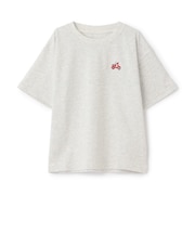 【綿100%】【365D.】アソートワンポイント刺しゅう半袖Tシャツ