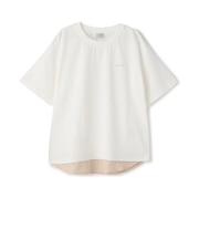 裾レイヤード風ワイドシルエット半袖Tシャツ