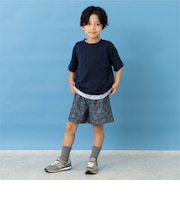 裾レイヤード風ワイドシルエット半袖Tシャツ