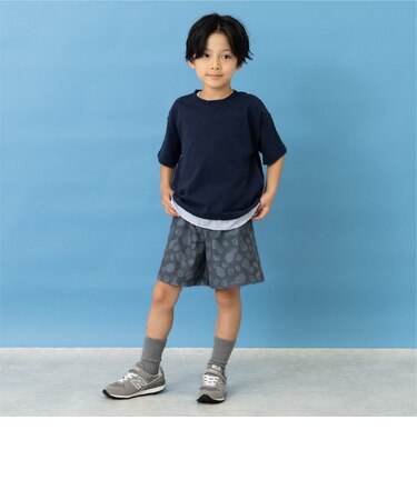 裾レイヤード風ワイドシルエット半袖Tシャツ
