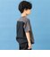背面異素材切替ワイドシルエット半袖Tシャツ