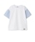 袖異素材ワイドシルエット半袖Tシャツ
