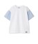 袖異素材ワイドシルエット半袖Tシャツ