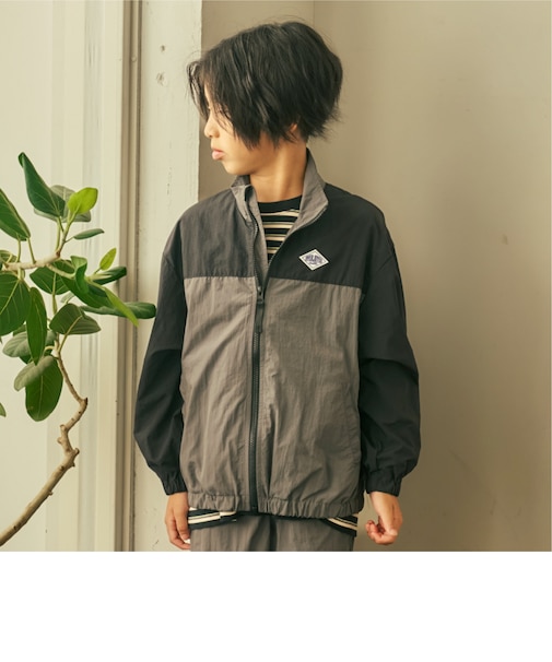 【親子リンク】【撥水】配色シリコンワッペン付きジャケット