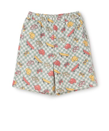 のびっとカットツイル柄ショートパンツ