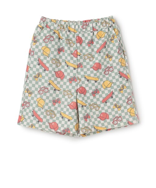 のびっとカットツイル柄ショートパンツ