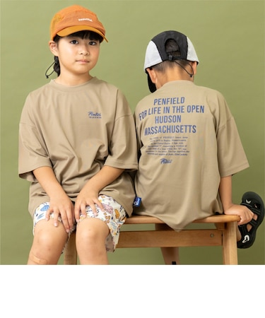 【Penfield】【親子リンク】【接触冷感】キッズメッセージロゴバックBIG Tシャツ
