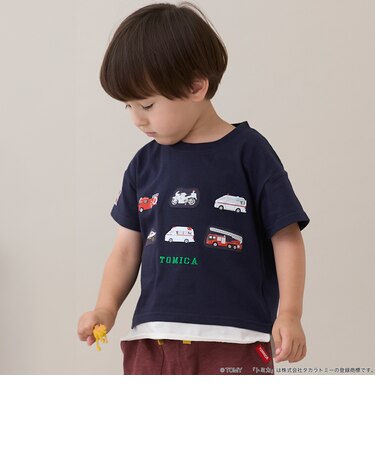 【TOMICA】裾重ね着半袖Tシャツ