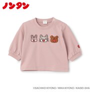 【ノンタン】アップリケ長袖Tシャツ