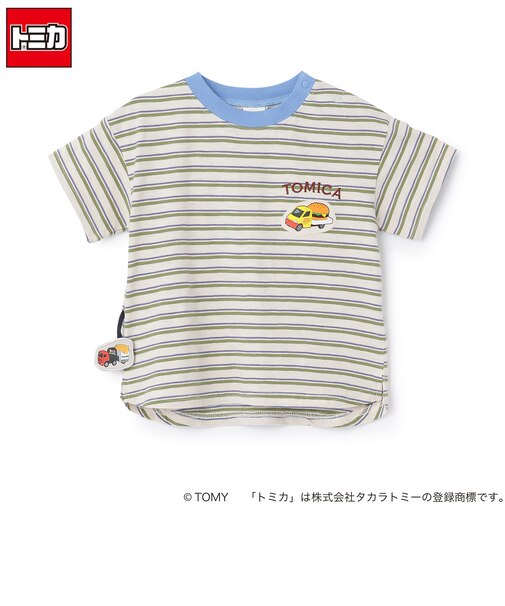 【TOMICA/接触冷感】マルチボーダー半袖Tシャツ